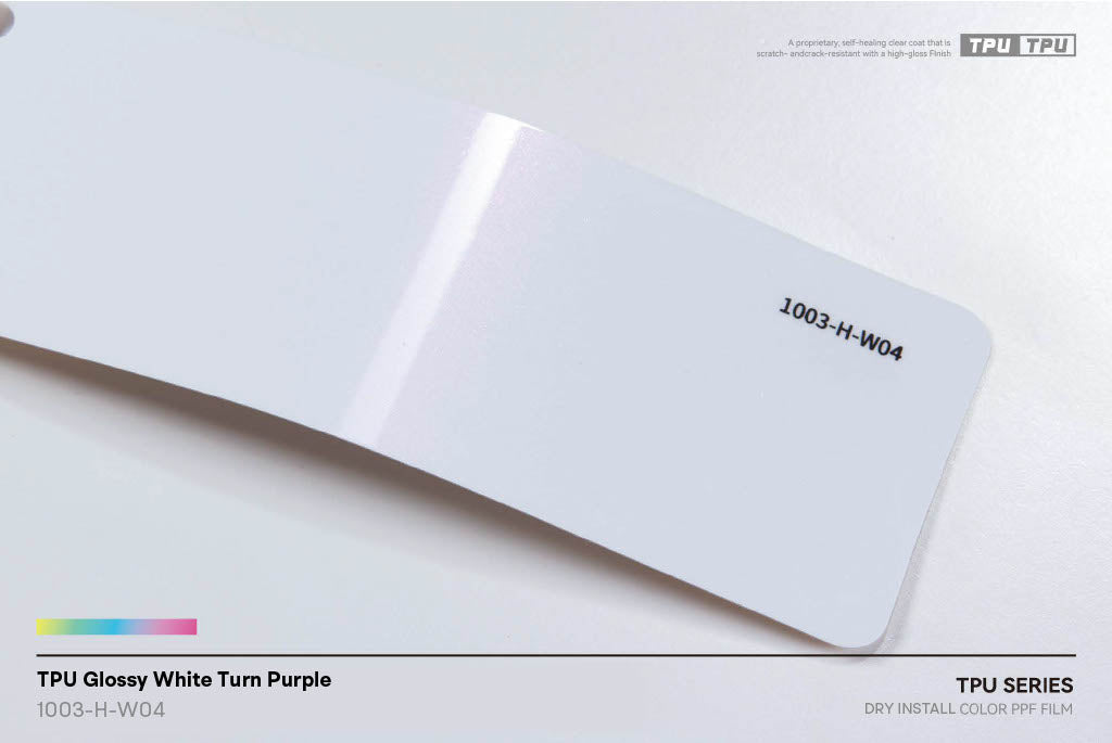 Glossy White Turn Purple